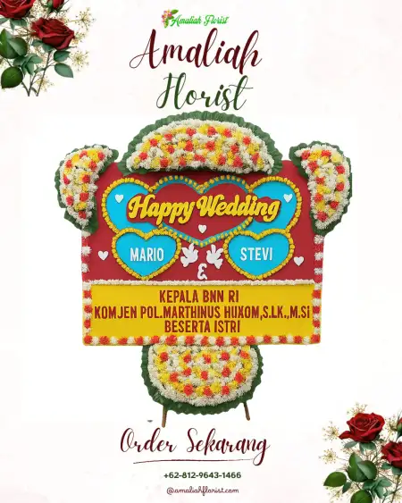 Papan Bunga Pernikahan Tengah Tani